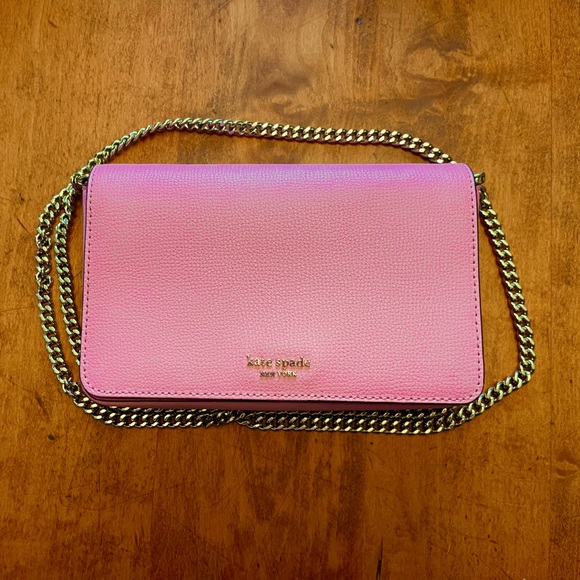 kate spade Handbags - Kate Spade Candy Pink Crossbody Leather Purse With Chain Handle